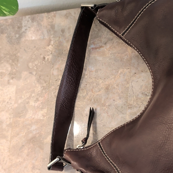 Michael Kors Dark Brown Leather Hobo Bag - Picture 9 of 13